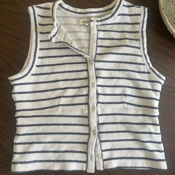 Madewell Tops - Button-Up Sleeveless Tank Top